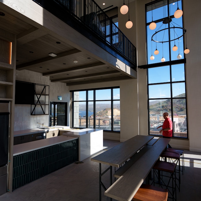 (Trent Nelson  |  The Salt Lake Tribune) Anthony Duggan in a nearly completed coffee shop at the Grand Hyatt Deer Valley on Friday, Oct. 4, 2024.