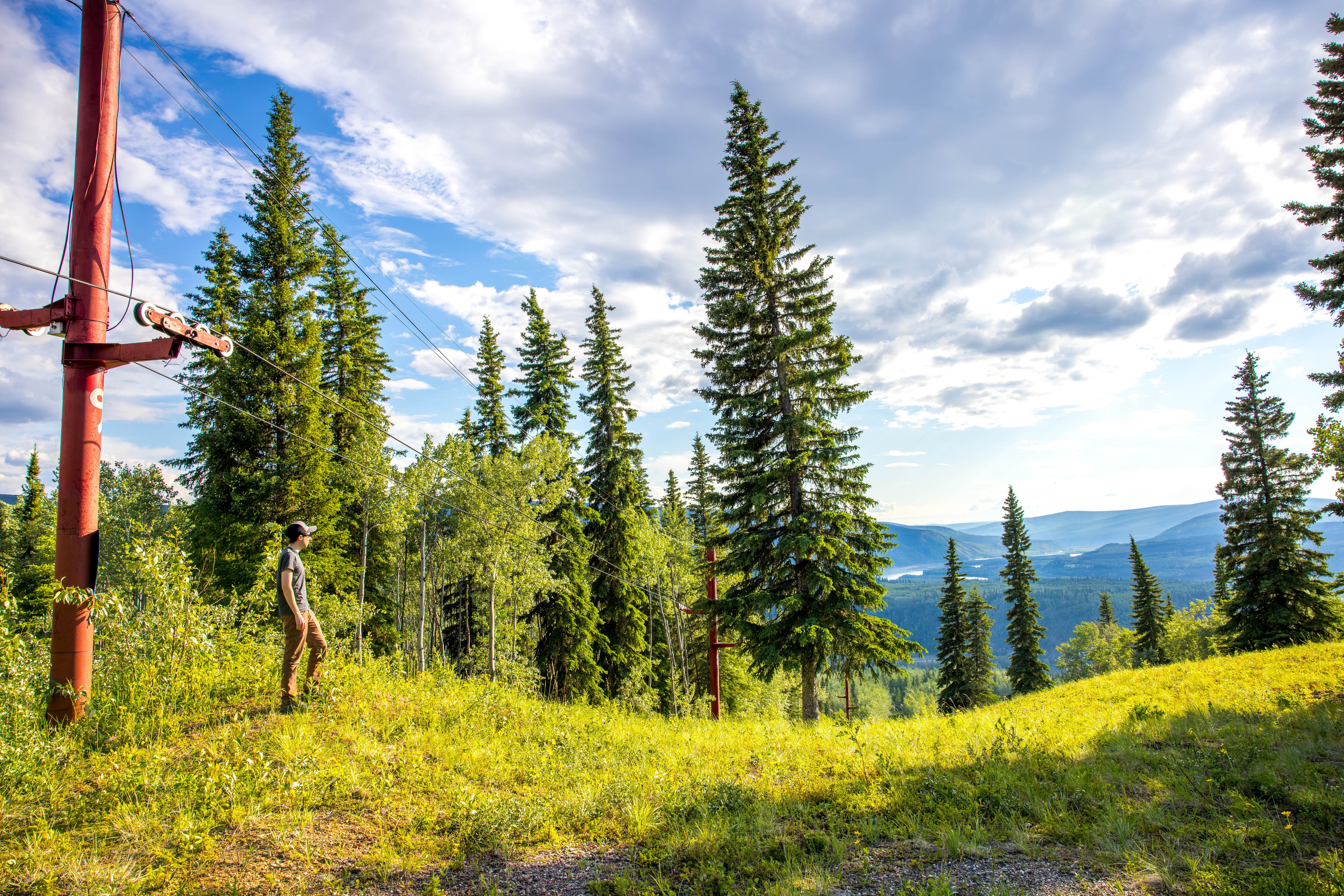 (John Howland | Special to the Tribune)
Peter Landsman, founder of LiftBlog, caps off his goal of visiting every lift in North America with a trip to Moose Mountain in Canada's Yukon Territory on Friday, June 21, 2024. The endeavor took him to more than 3,000 lifts at 750-plus ski areas over the course of about 30 years.