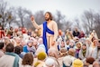 ("The Chosen") Jonathan Roumie plays Jesus Christ in "The Chosen." Utahns are hiring Jesus look-alikes to appear in family photos and wedding announcements.