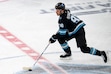 (Rick Egan | The Salt Lake Tribune) Utah Hockey Club defenseman Mikhail Sergachev (98), in NHL action between the Utah Hockey Club and the San Jose Sharks, at the Delta Center, on Friday, Jan 10, 2025.

