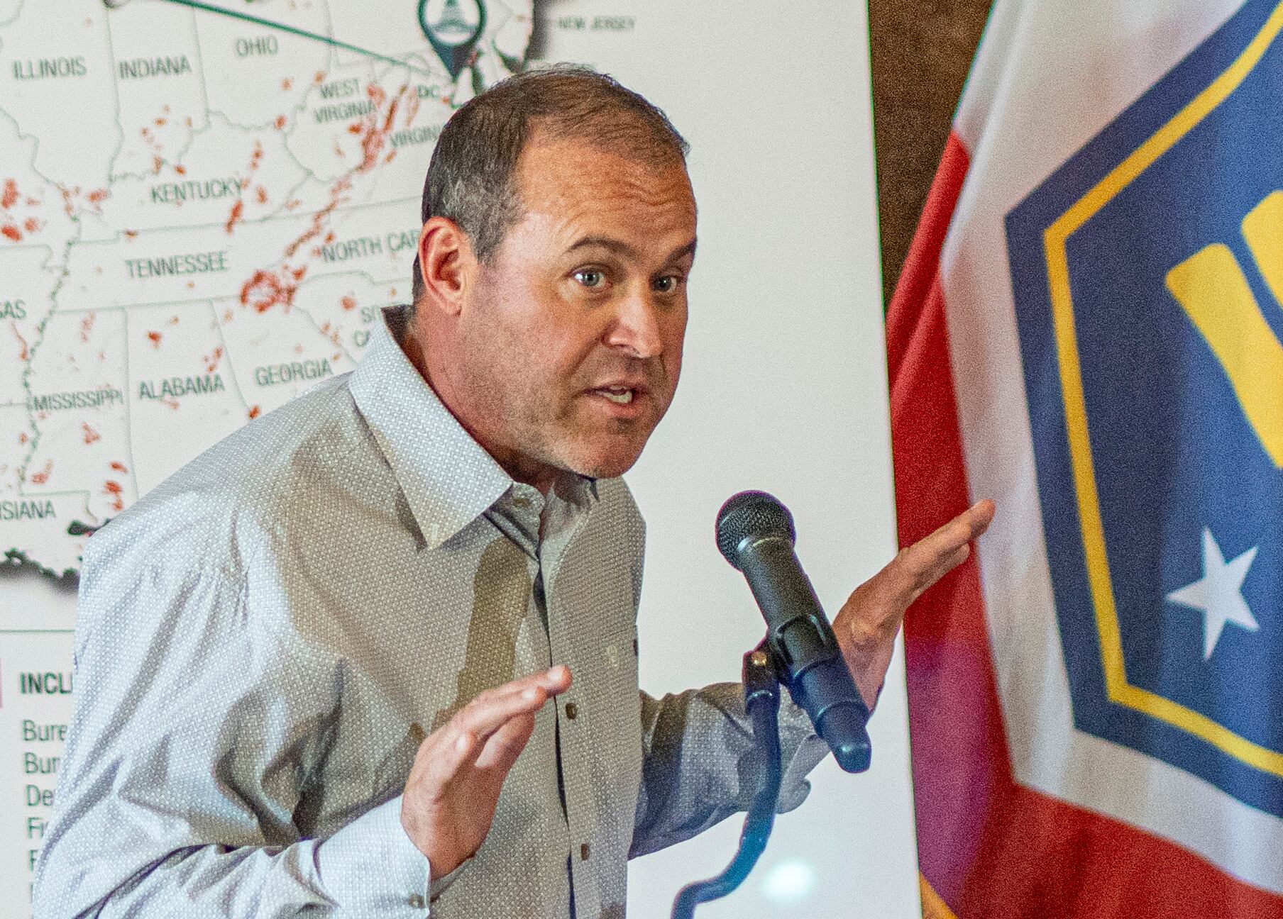 (Rick Egan | The Salt Lake Tribune) House Speaker Mike Shultz talks about public lands, during a news conference at the Capitol, on Tuesday, Aug. 20, 2024.
