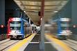 (Trent Nelson  |  The Salt Lake Tribune) The TRAX station at Salt Lake City International Airport in June 2024. Transit planners are plotting new routes and extensions for light rail before the 2034 Olympics.