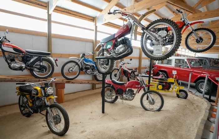 (Francisco Kjolseth  | The Salt Lake Tribune) Bultaco Spanish motorcycles are in the mix at the Richard W. Erickson Foundation Power Show & Museum in Wallsburg, Utah on Tuesday, Aug. 6, 2024.