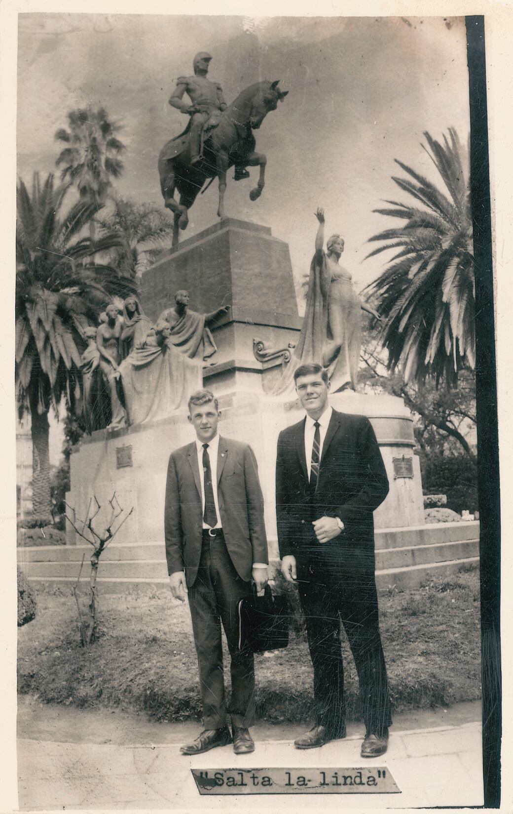 (D. Todd Christofferson) Elder D. Todd Christofferson while serving in the Argentine North Mission in Salta, Argentina, with his missionary companion, Elder Glen Willardson, in 1965.