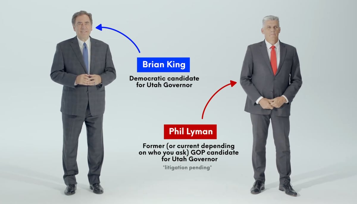 Democrat Brian King and Republican Phil Lyman team up in a new ad against Utah Republican Governor Spencer Cox