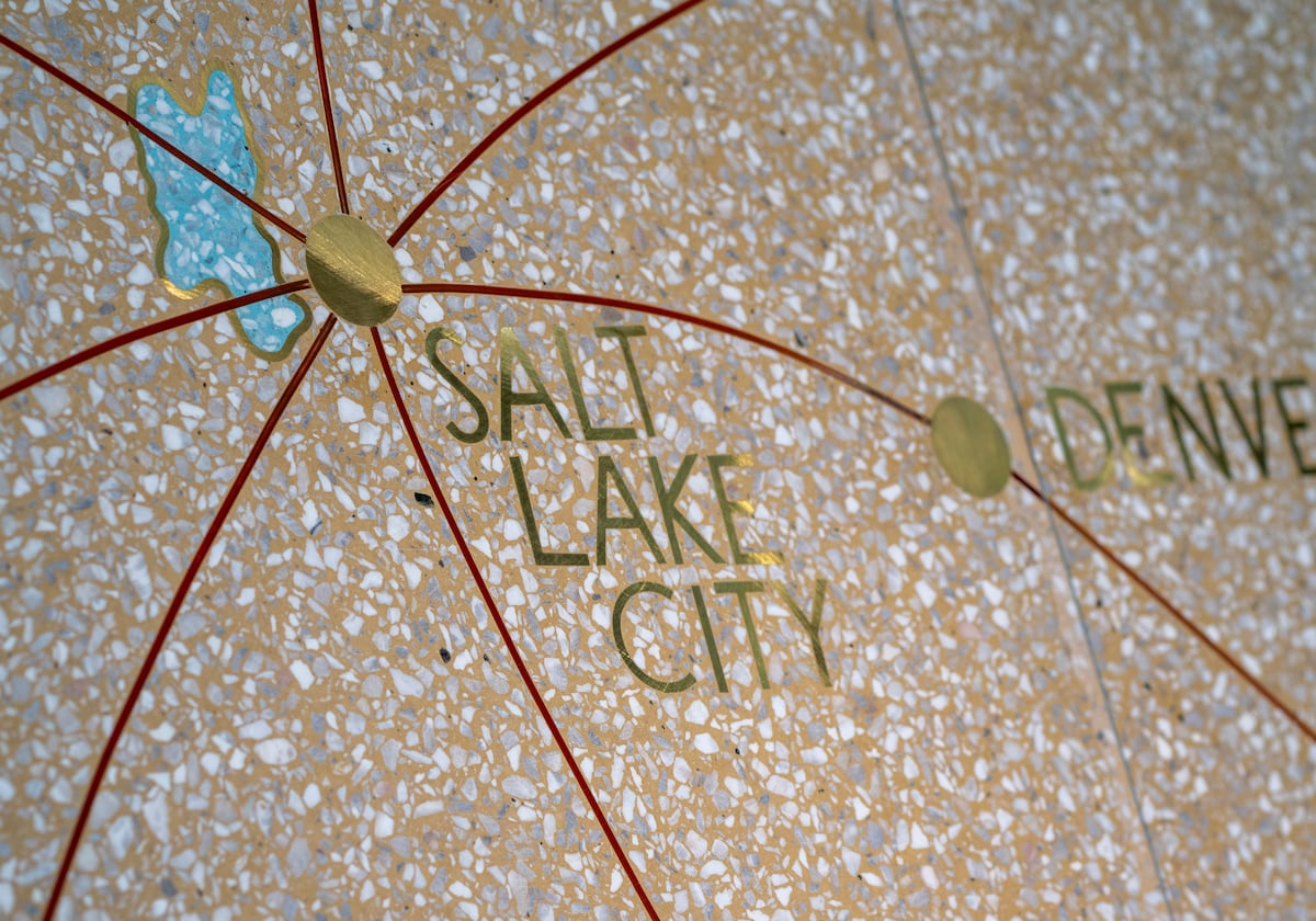 The world map from the old Salt Lake City airport found its final destination. Travelers will see it this fall.