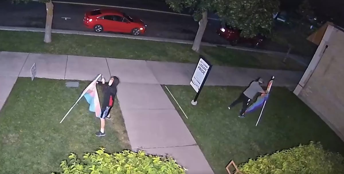 Thieves cut down gay pride flags at LGBTQ center in northern Utah