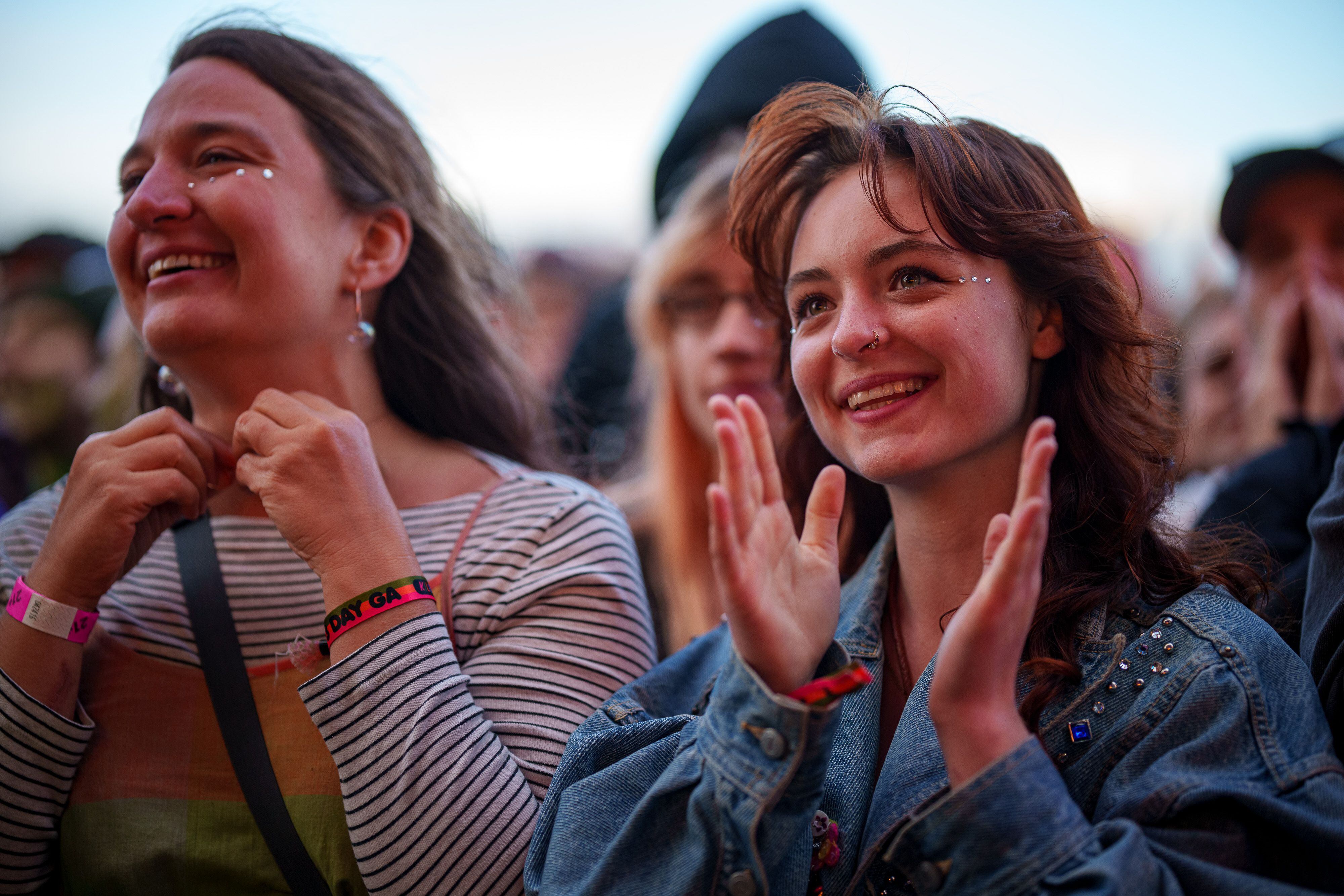 (Trent Nelson | The Salt Lake Tribune) Fans watching Joanna Newsom at Kilby Court Block Party in Salt Lake City on Friday, May 10, 2024.