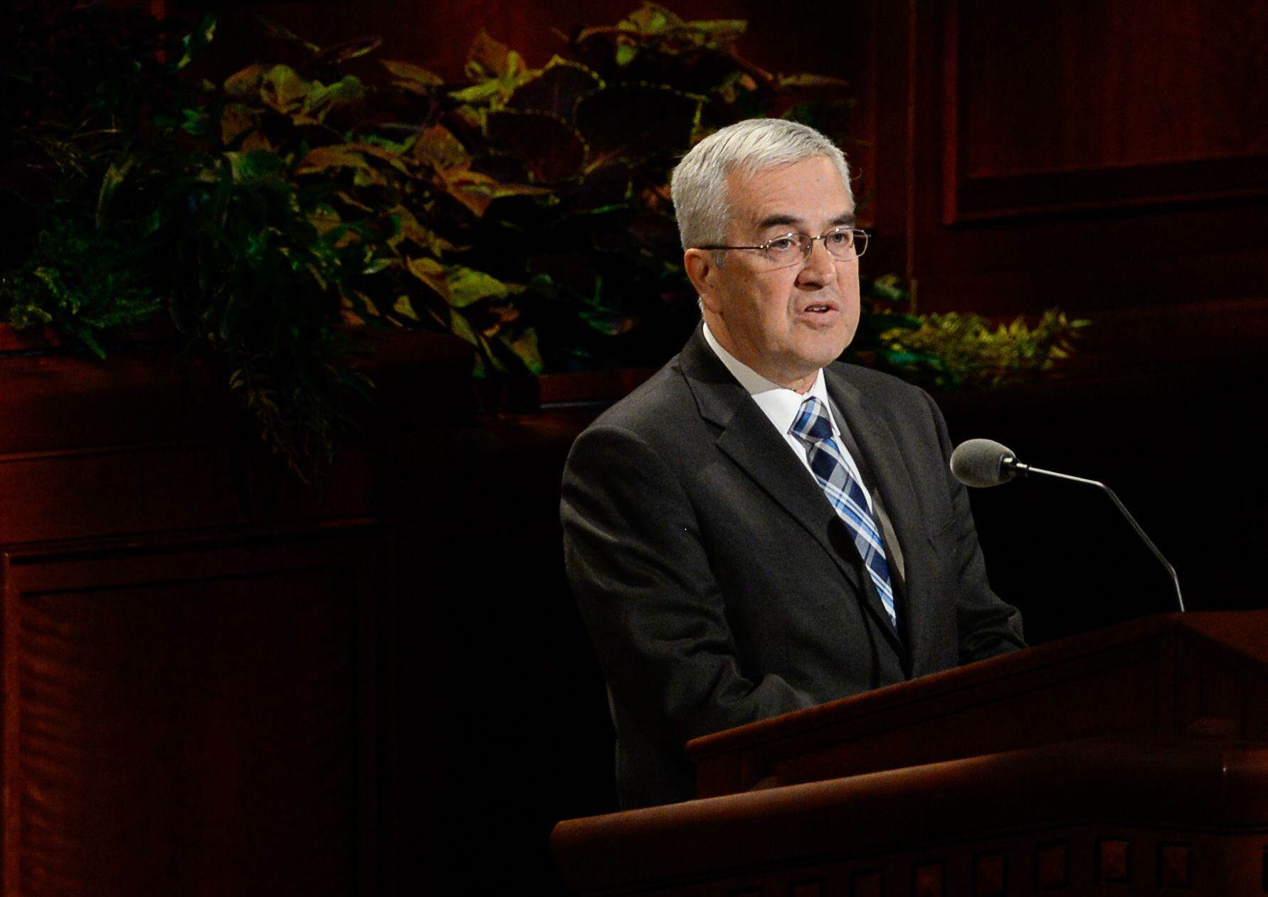 (Francisco Kjolseth | The Salt Lake Tribune) Elder Walter F. Gonzalez, General Authority Seventy of The Church of Jesus Christ of Latter-day Saints speaks during the Sunday morning session of the 189th twice-annual General Conference in Salt Lake City on Sunday, Oct. 6, 2019.