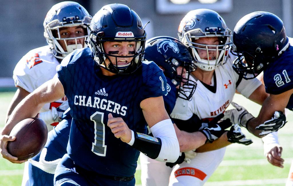 Zach Wilson 1 Corner Canyon High School Chargers Navy Blue Football Jersey  1 — BORIZ