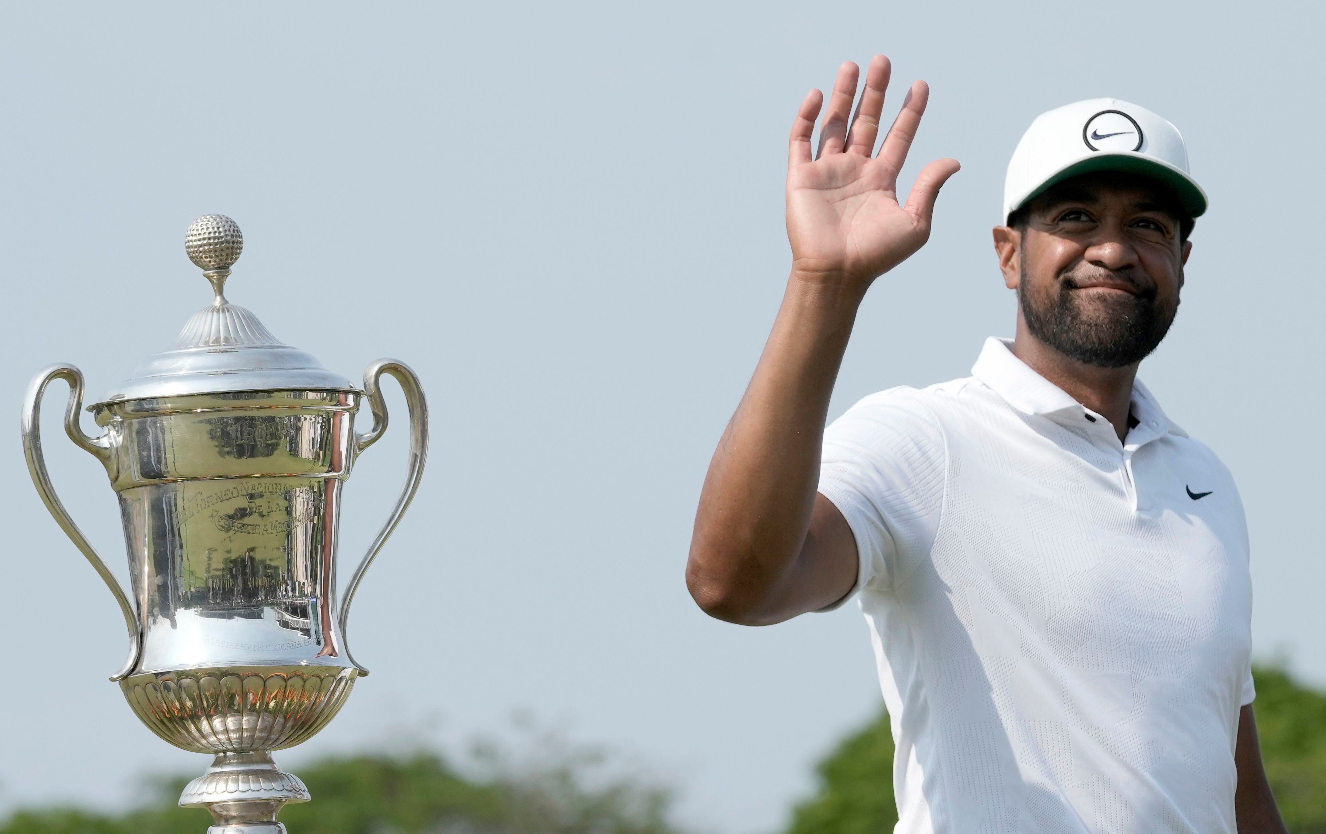 Shop Tony Finau's fresh, white final-round look at the Mexico Open